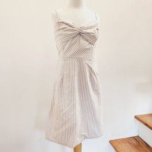 Derek Heart Striped Heart Shaped Mini dress